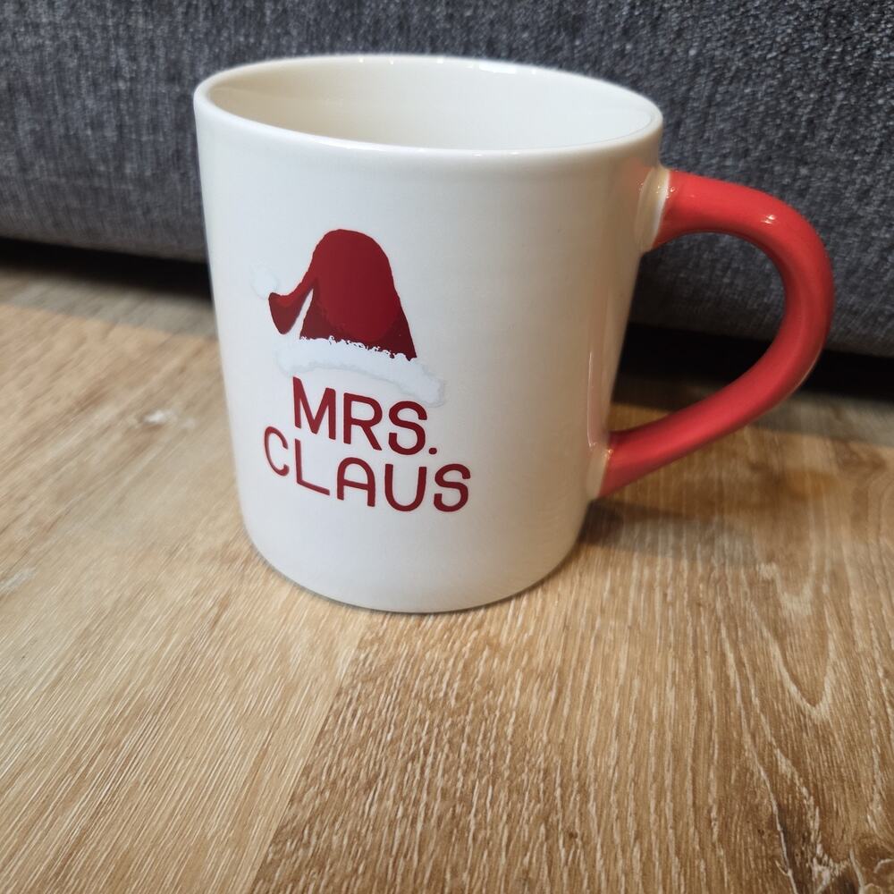 Threshold Mrs. Claus Christmas Mug Red White Santa Hat Target 2021 Stoneware
